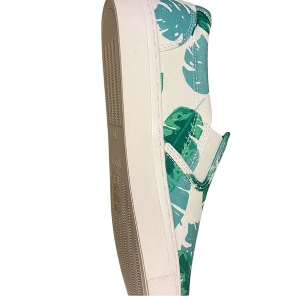 J.Crew Tropical Palm Leaf Print Slip-On Sneakers Canvas Summer Casual Shoes - Picture 4 of 7